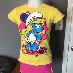 Smurfette tee.
